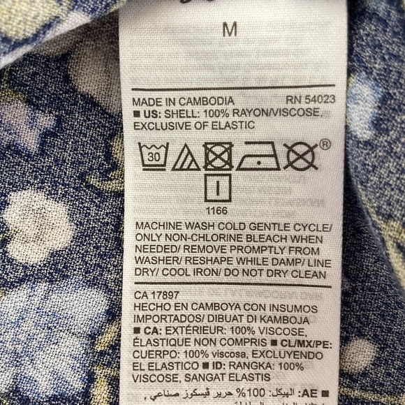 Blue Floral Print Long Sleeve Dress - Picture 12 of 12